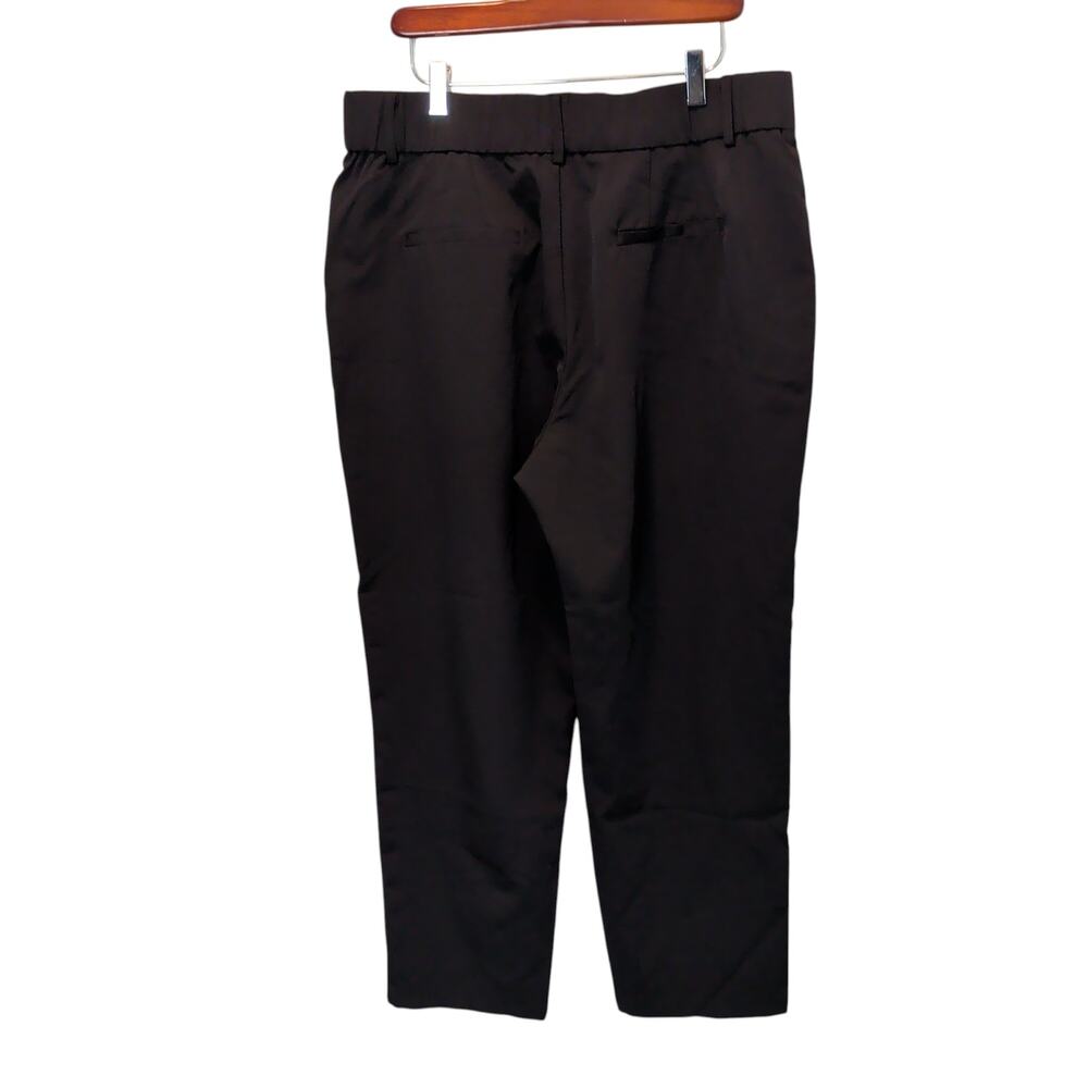 NWT Halara Sz XL Black Elastic Waist Cropped Dress Pant Pull On High Waist Flowy - Picture 4 of 6